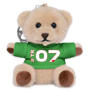 -TR07-2026 - Teddy Schlüsselanhänger - Grün - Vorne