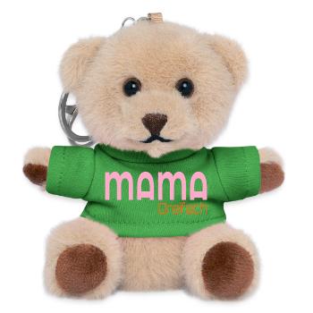 Dreifach Mama - Teddy Schlüsselanhänger - Grün - Vorne
