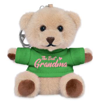 Best Granny Rosé Font - Teddy Keyring - green - Front