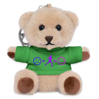 Geschenkidee für einen Running mit Running - Teddy Schlüsselanhänger - Grün - Vorne