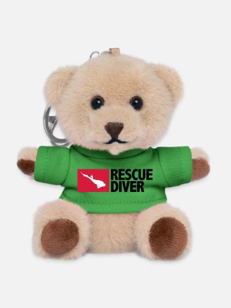 Rescue Diver - Porte-clés ourson - vert
