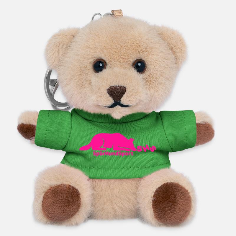 SHS logo pink - Teddy Keyring - green