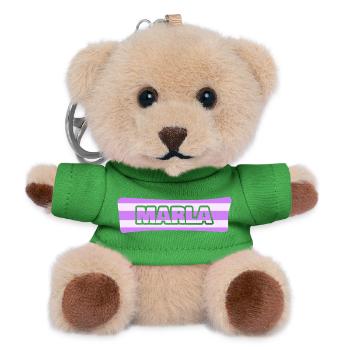 Marla als Hochzeit - Teddy Schlüsselanhänger - Grün - Vorne
