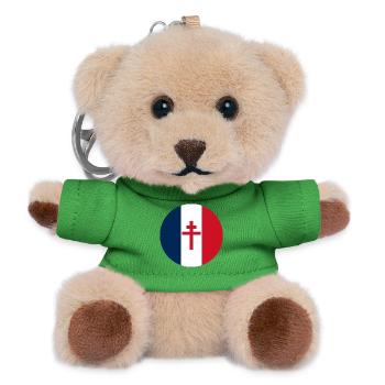 free france blason France croix de Lorraine - Teddy Keyring - green - Front