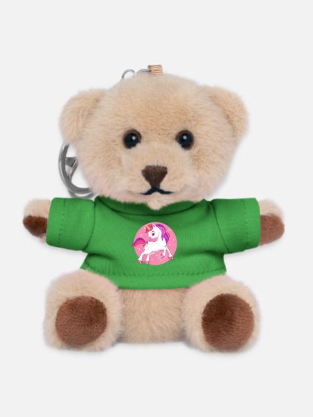 Cheval Licorne enfants cadeau rose étoiles drôle - Porte-clés ourson - vert