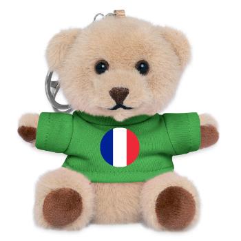 runde Aufkleber Flagge von Frankreich Aufkleber Frankreich - Teddy Schlüsselanhänger - Grün - Vorne