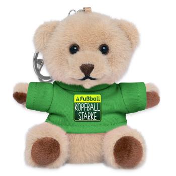 Fußball Sprüche - Kopfballstärke - Turnier - Teddy Schlüsselanhänger - Grün - Vorne