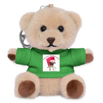 Weihnachtshund mit Hausschmuck - Teddy Schlüsselanhänger - Grün - Vorne
