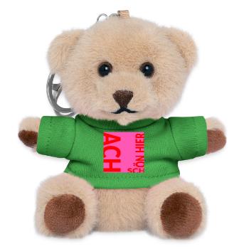 ACH SCHÖN HIER - WOHLBEFINDEN - Teddy Schlüsselanhänger - Grün - Vorne