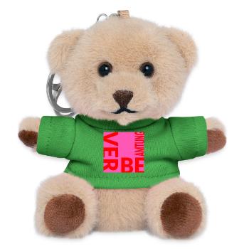 Verbeamtung Beamtin - Auf Lebenszeit - Teddy Schlüsselanhänger - Grün - Vorne