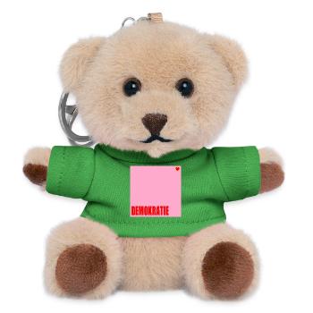Politik Demokratie Herz - Teddy Schlüsselanhänger - Grün - Vorne