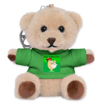 MERRY CHRISTMAS CHICKPEA SANTA CLAUS - Teddy Keyring - green - Front