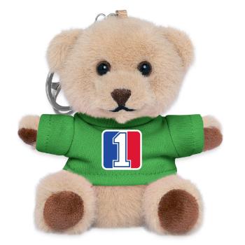 Icône de la ligue numéro un - Champion Design - Porte-clés ourson - vert - Devant