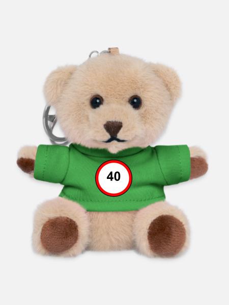 40sCircle Signet - Teddy Keyring - green