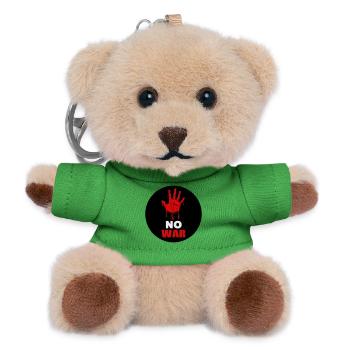 No war - Teddy Keyring - green - Front