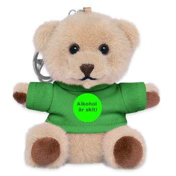 Alkohol ist Scheiße (Grüner Kreis) - Teddy Schlüsselanhänger - Grün - Vorne