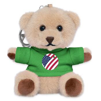 USA Flag Ping Pong Ball Patriotic Table Tennis - Teddy Keyring - green - Front