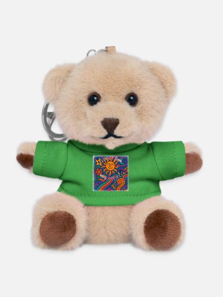 Feel the Sun - Summer Design - Teddy Keyring - green
