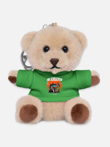 Funny Fisherman Fish: Retro Design for Fisherman - Teddy Keyring - green