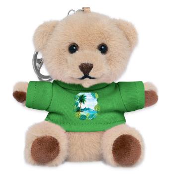 Palm Island Dream Vacation Hawaii Beach Sea Trip - Teddy Keyring - green - Front