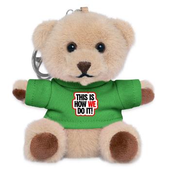 So machen wir es Spruch - Teddy Schlüsselanhänger - Grün - Vorne