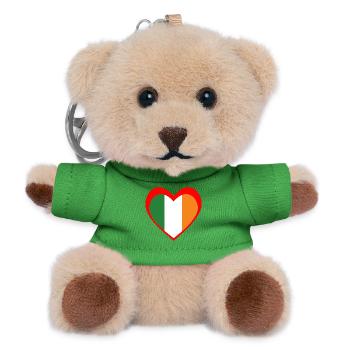 Ireland Heart – Love for Ireland - Teddy Keyring - green - Front
