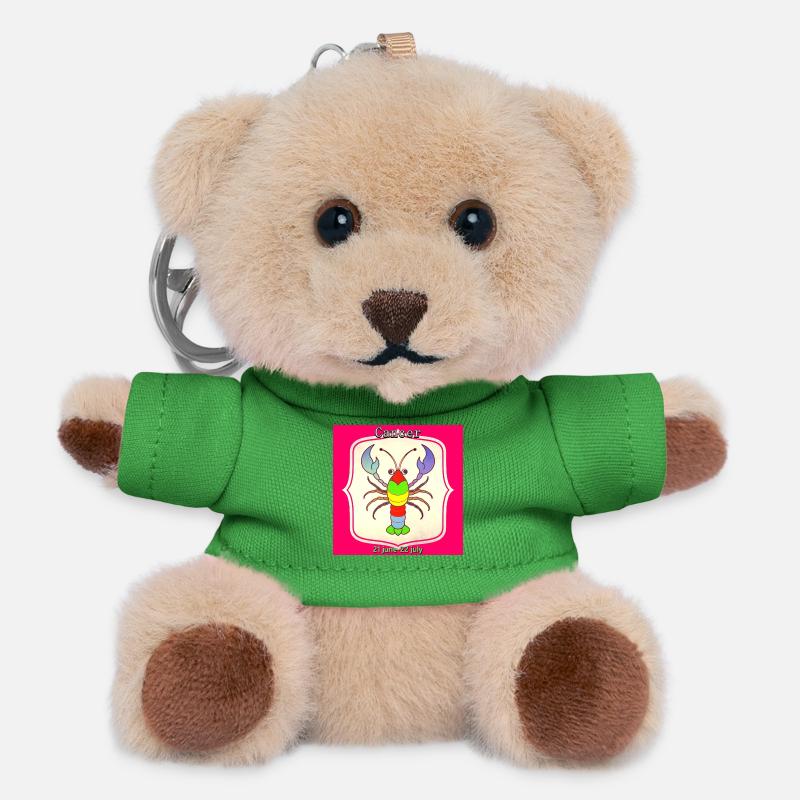 Krebs - Teddy Schlüsselanhänger - Grün