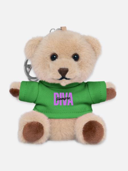 DIVA Always – Minimalist Type Design - Teddy Keyring - green