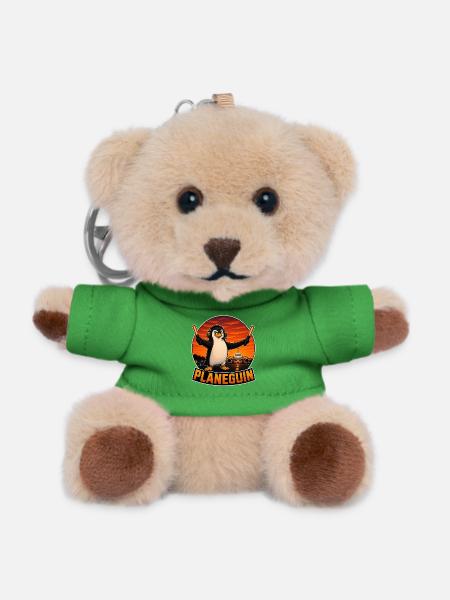 Planeguin, penguin and planes - Teddy Keyring - green