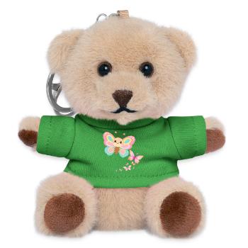 Pastellschmetterling Motiv - Teddy Schlüsselanhänger - Grün - Vorne