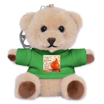 Mehr Kurven als ein Hokkaido Kürbis - Teddy Schlüsselanhänger - Grün - Vorne