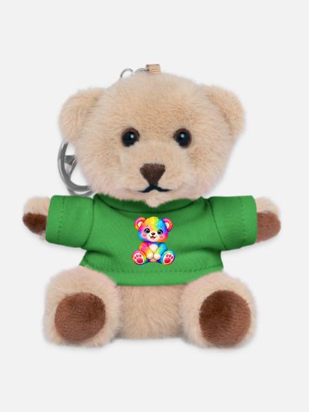 Kawaii Mehrfarbiger Teddybär - Teddy Schlüsselanhänger - Grün