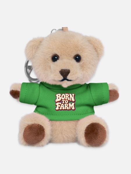 Born to Farm Retro Schrift - Teddy Schlüsselanhänger - Grün