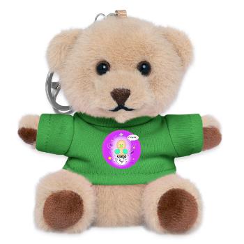 Sweet Dopamine Character „I'm here" pink - Teddy Schlüsselanhänger - Grün - Vorne