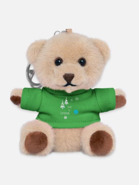 Weihnachten Winterzauber - Teddy Schlüsselanhänger - Grün