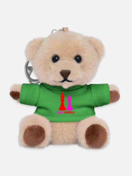 Königliches Paar Schachfiguren - Teddy Schlüsselanhänger - Grün