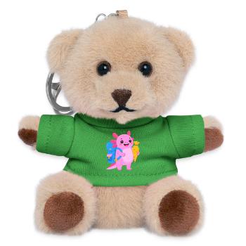 Axolotl for school enrollment – back to school school cone - Teddy Keyring - green - Front