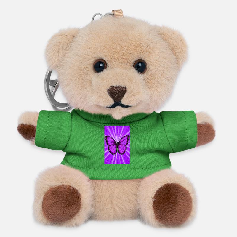 butterfly - Teddy Keyring - green