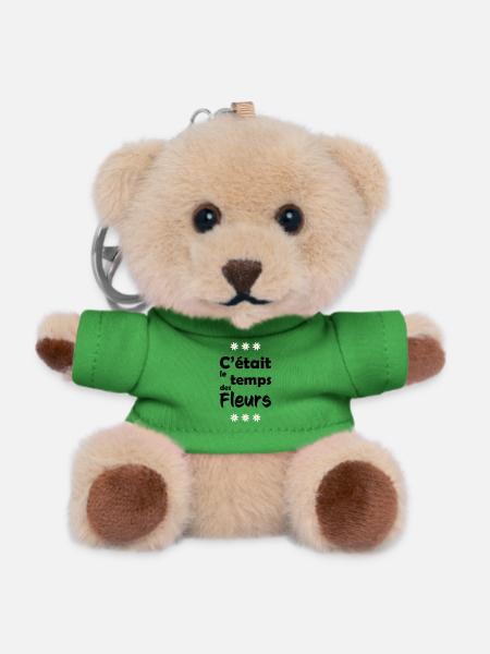 C'était le temps des fleurs - Porte-clés ourson - vert