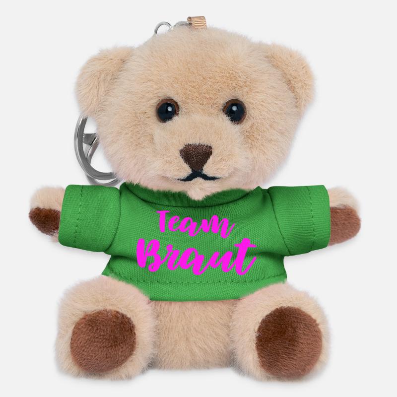 Team Bride Design for All Bridesmaids Bachelor Party - Teddy Keyring - green