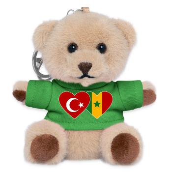Türkei_Senegal_Flagge_Herz - Teddy Keyring - green - Front