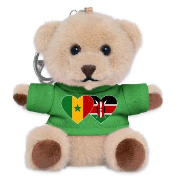 Senegal_Kenia_Flagge_Herz - Teddy Keyring - green - Front