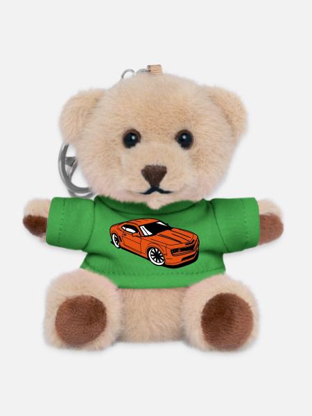 Sports car camaro - Teddy Keyring - green