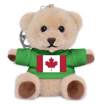 Kanada Flagge Telefonhülle - Teddy Schlüsselanhänger - Grün - Vorne
