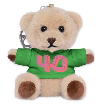 40. 40 JAHRE. 40. JAHRESTAG. 40-JÄHRIGES JUBILÄUM. - Teddy Schlüsselanhänger - Grün - Vorne