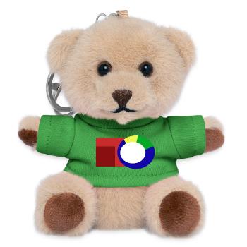 Abstrakte_Rundform_schubst_das_Eckige - Porte-clés ourson - vert - Devant