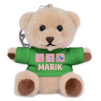 Baby Marik - Teddy Schlüsselanhänger - Grün - Vorne