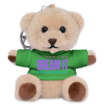 If You Can Dream It, Build It – Motivations-Spruch - Teddy Schlüsselanhänger - Grün - Vorne