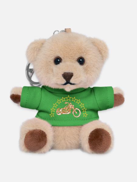 Motorrad,Bike,Chopper,Zweirad, - Teddy Schlüsselanhänger - Grün