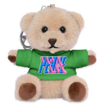 Love & Peace – Graffiti Style Love & Freedom - Teddy Keyring - green - Front